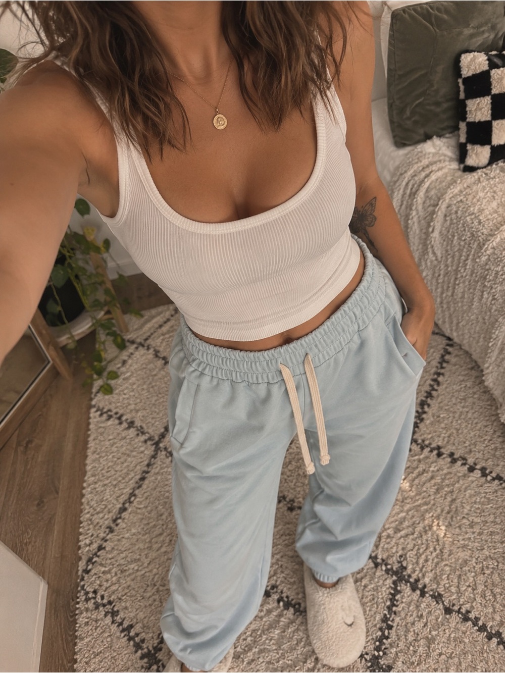 🆕 NWOT TALENTLESS Pale Blue Drawstring Joggers